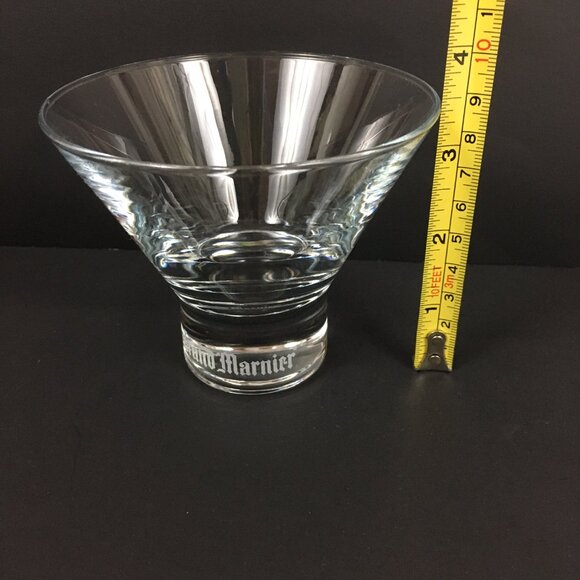 Grand Marnier Martini Liquor Cocktail Glass Etched Base Logo 3.5" - Picture 5 of 6